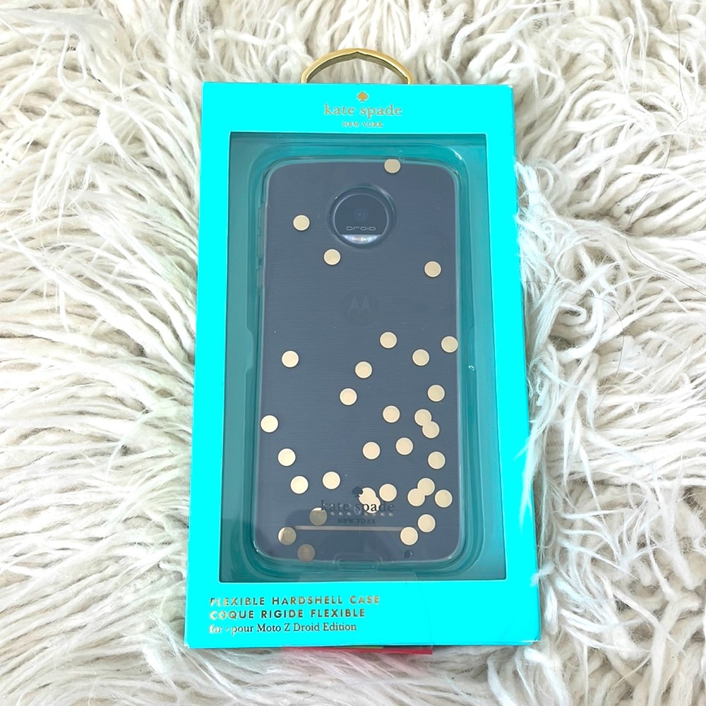Kate Spade Flexible Hard shell Case For Moto Z Droid Edition Phone - Picture 1 of 5